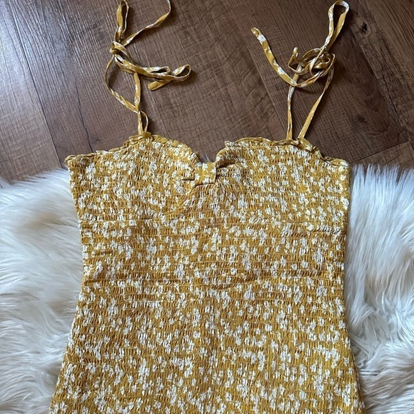 MORE TO COME Itzel Smocked Mini Dress In Yellow - Picture 4 of 5